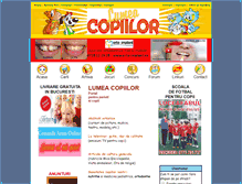 Tablet Screenshot of lumea-copiilor.ro